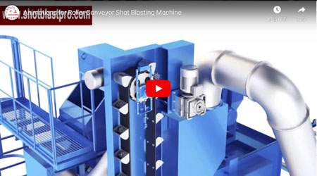 Animations For Roller Conveyor Shot Blasting Machine