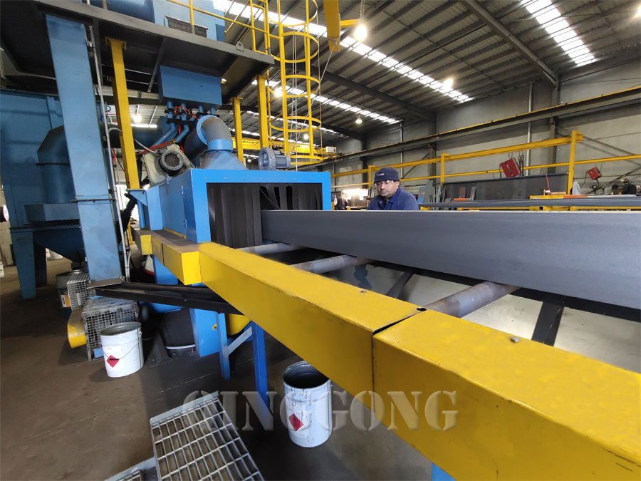 steel profile shot blasting machine