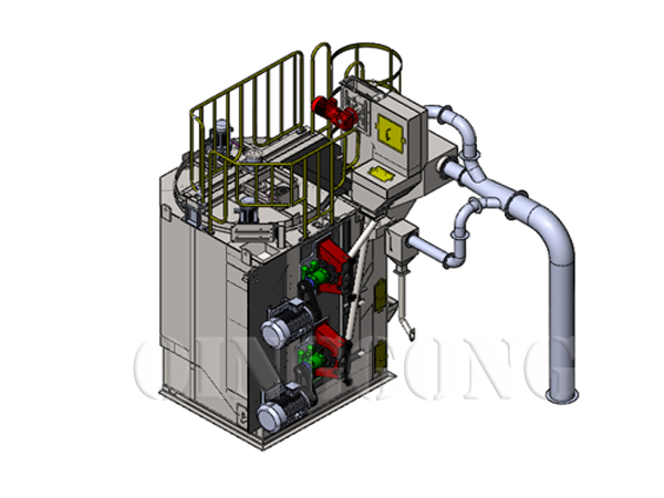 Double Shaft Continuous Hanger Shot Blasting (Peening) Machine 2