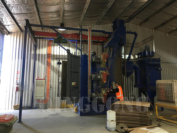 hanger type shot blasting machine in Australia 1