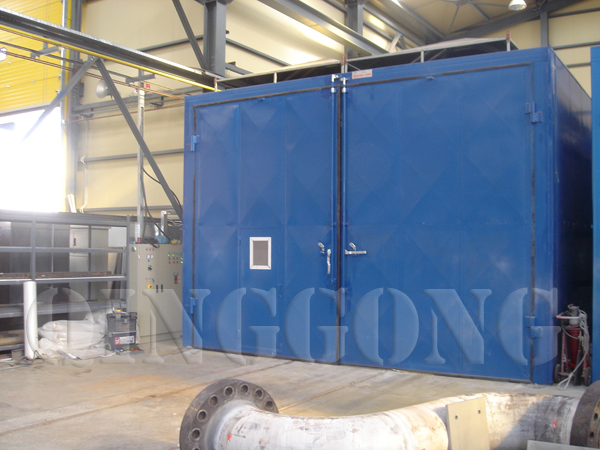 sandblasting room for building industry