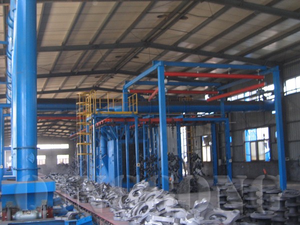 overhead rail shot blasting machine by QINGGONG Machinery