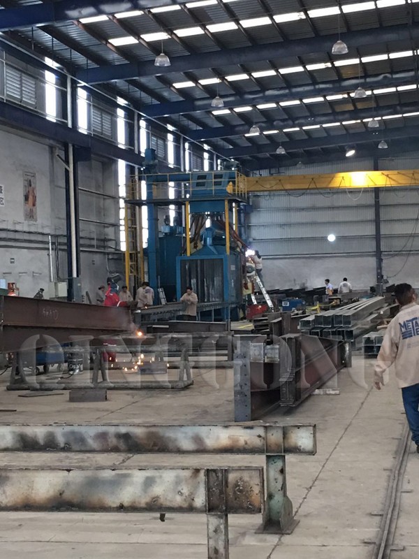 roller conveyor shot blasting machine installation