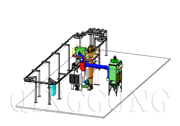 Overhead Rail Shot Blasting Machine 3