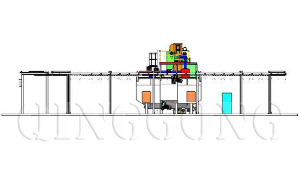 overhead rail shot blasting machine 1