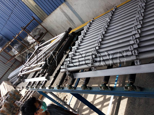 working process of scaffolding shot blasting machine