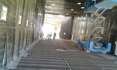 Sandblasting room in Australia