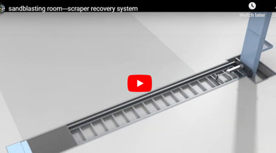 Sandblasting Room | Abrasive Blasting Room With Scraper Recovery System - Qinggong Machinery