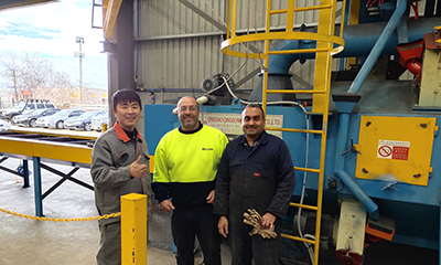 H beam shot blasting machine for Australia customer