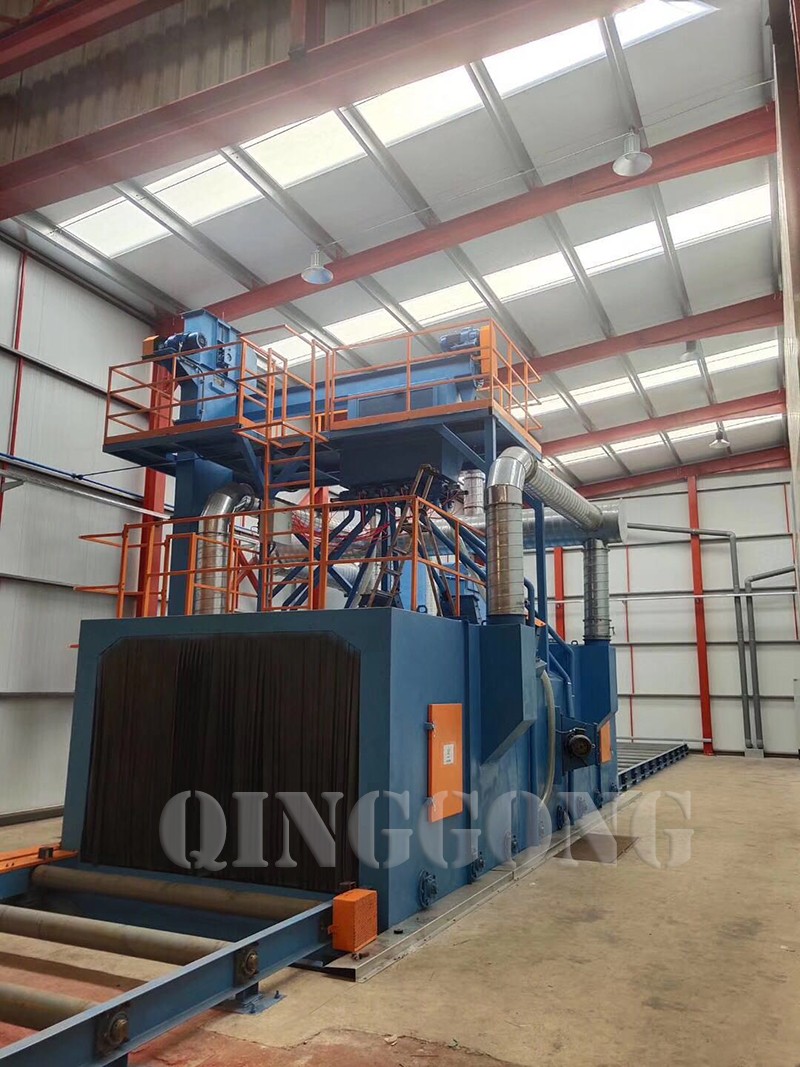 Roller Conveyor Shot Blasting Machine Designed by QINGGONG Machinery