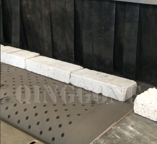 Paver blocks shot blasting machine for kerbs