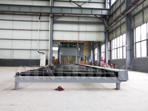 H beam roller conveyor shot blasting machine