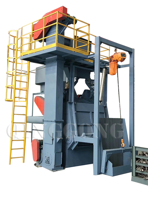 Tumble shot blasting machine for cleaning big bronze pieces 2.jpg