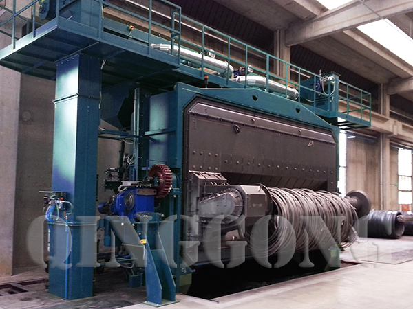 wire rod coil shot blasting machine 