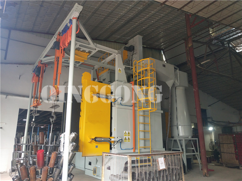 Picture of Fire Extinguisher Hanger Type Shot Blasting Machine