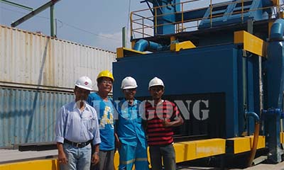 Steel channel type shot blasting machine