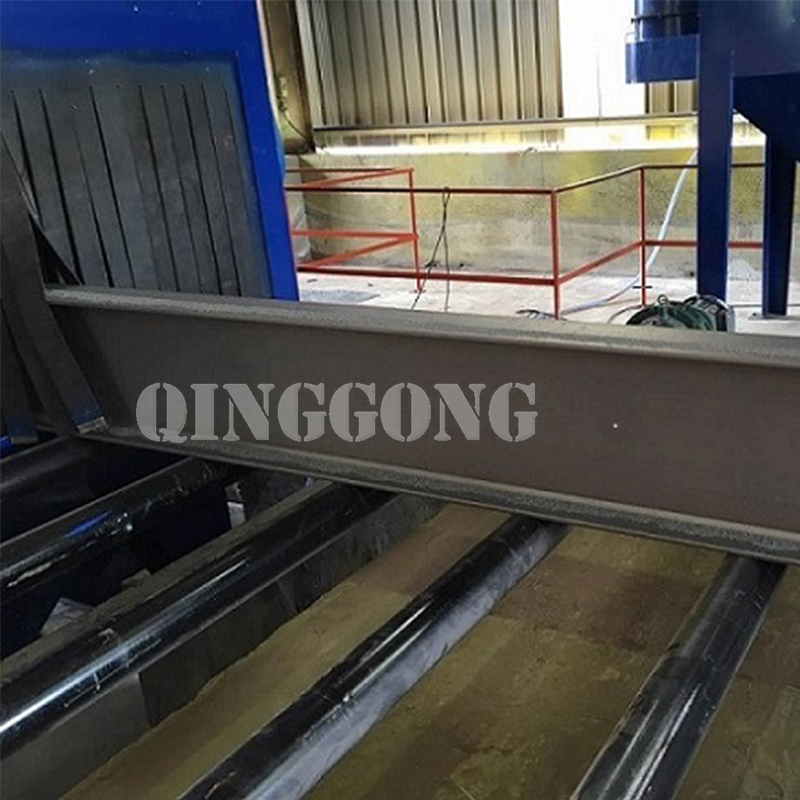 Steel beam roller conveyor shot blasting machine 2.jpg