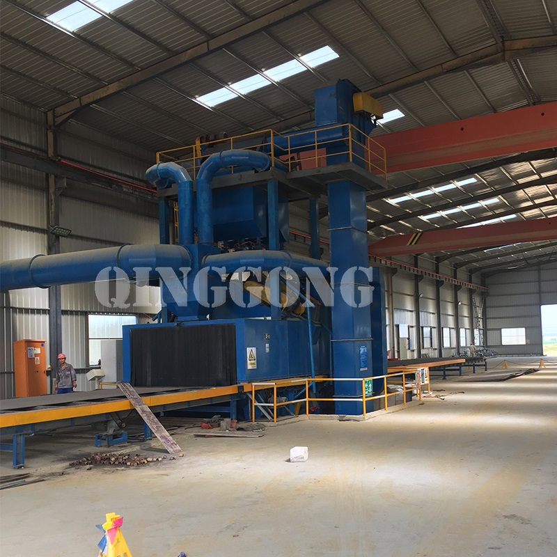 Steel plate shot blasting machine for CNPC company2.jpg