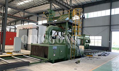 Steel channel shot blasting machine for Lebanese customer