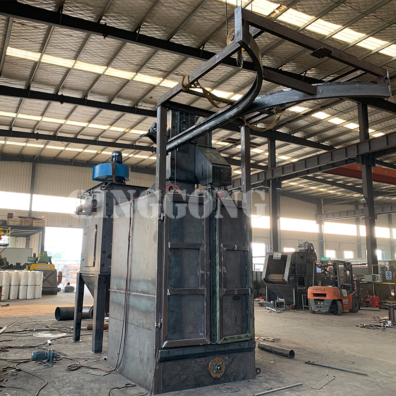 How to install and trail run hanger type shot blasting machine1.jpg