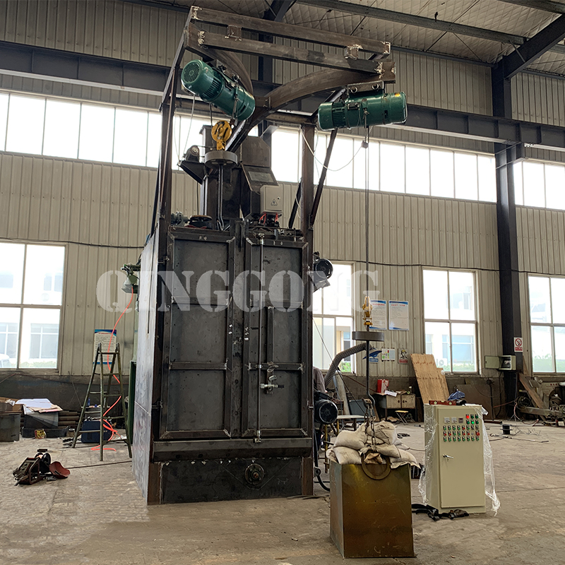 How to install and trail run hanger type shot blasting machine2.jpg