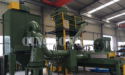 Paver block shot blasting machine for American customer