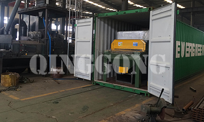 Paver block shot blasting machine delivery to USA