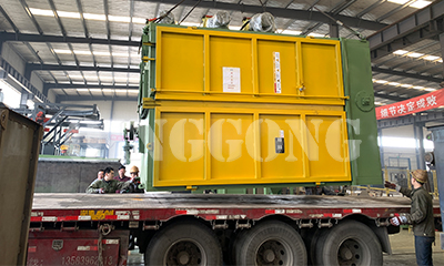 Hanger type shot blasting machine delivery site