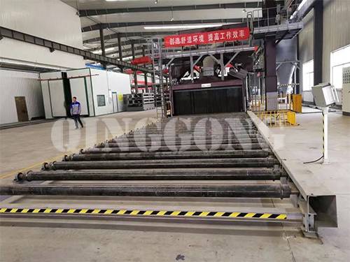 The welding bed shot blasting machine application