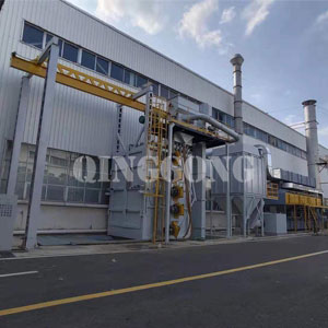 Single hook type shot blasting machine