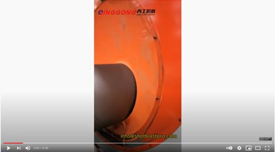 Pipe outer wall shot blasting machine
