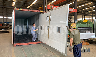 Sand blasting room delivery to Australia