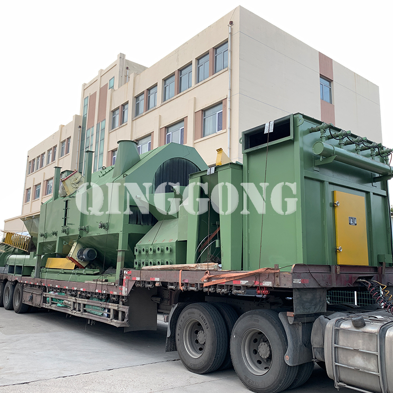 Roller conveyor shot blasting machine delivery site 3.jpg