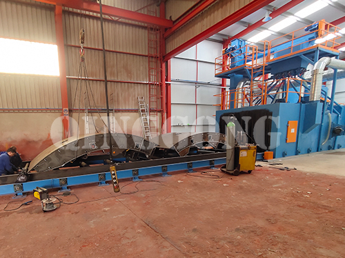 What is the function of shot blasting machines in the automobile industry