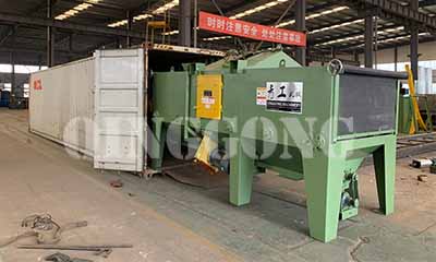 Roller conveyor shot blasting machine delivery to Vietnam