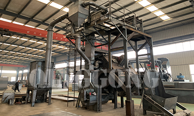 Barrel type shot blasting machine shipped to America