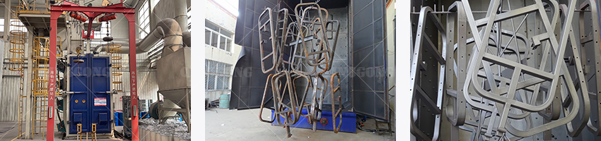 hanger type shot blasting machine blast steel frame