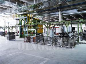 overhead rail shot blasting machine 14