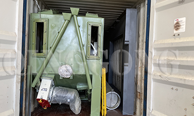 Trailer shot blasting machine delivery site