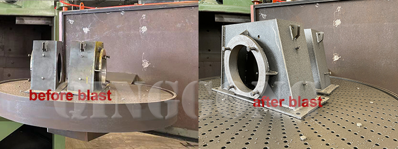 blast effect of shot blasting machine