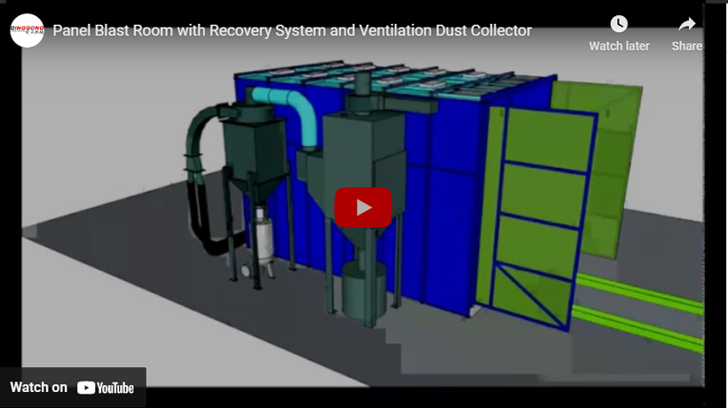 Panel Blast Room With Recovery System And Ventilation Dust Collector