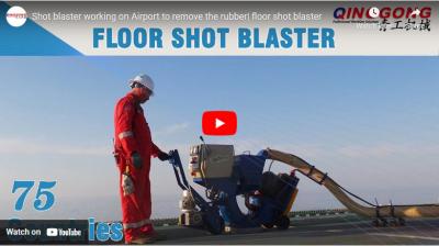 Shot Blaster Working on Airport to Remove the Rubber| Floor Shot Blaster