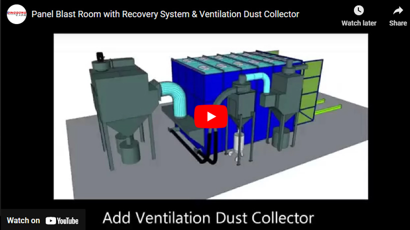 Panel Blast Room With Recovery System & Ventilation Dust Collector