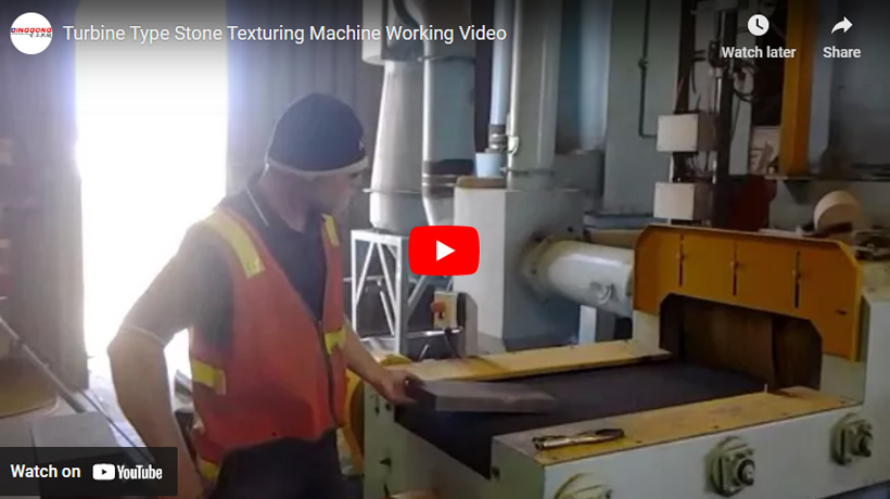 TurbineType Stone Texturing Machine Working Video