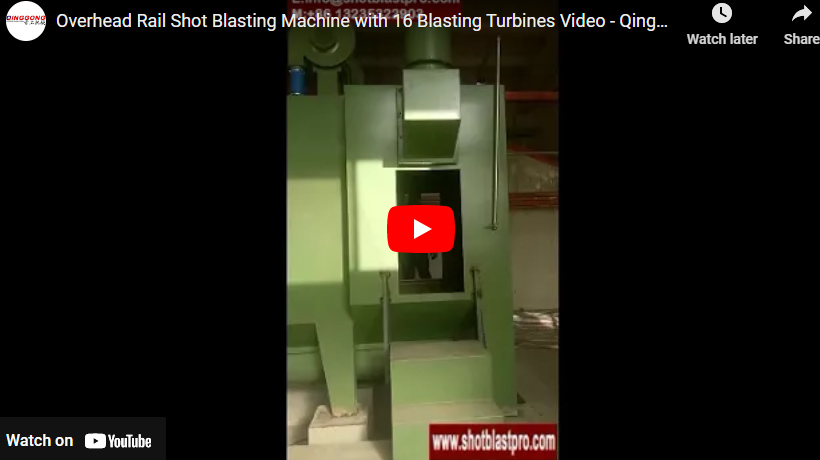 Shot Blasting Machine with 16 Blasting Turbines Video - Qinggonng Machinery