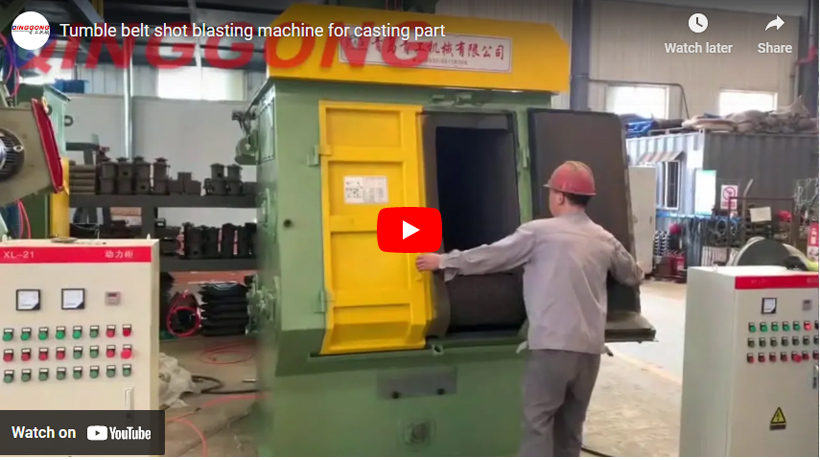 Tumble belt shot blasting machine for casting part