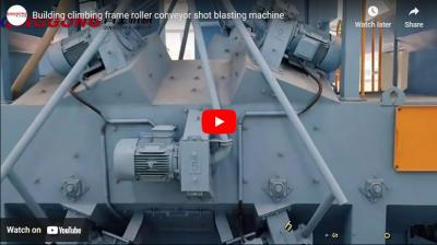 Building climbing frame roller conveyor shot blasting machine