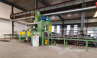 Steel channel shot blasting machine