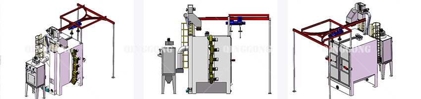 double hook shot blasting machine 1