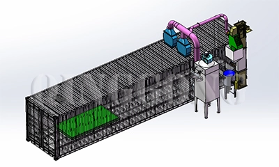 Container sand blasting room is in production